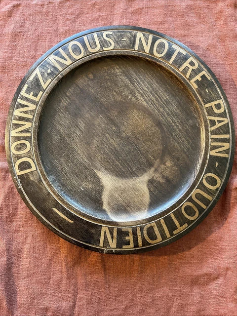 Broderie Crewel Vintage 12x15" - 'Donnez-nous Ce Jour Notre Pain Quotidien' - Famille Primitive